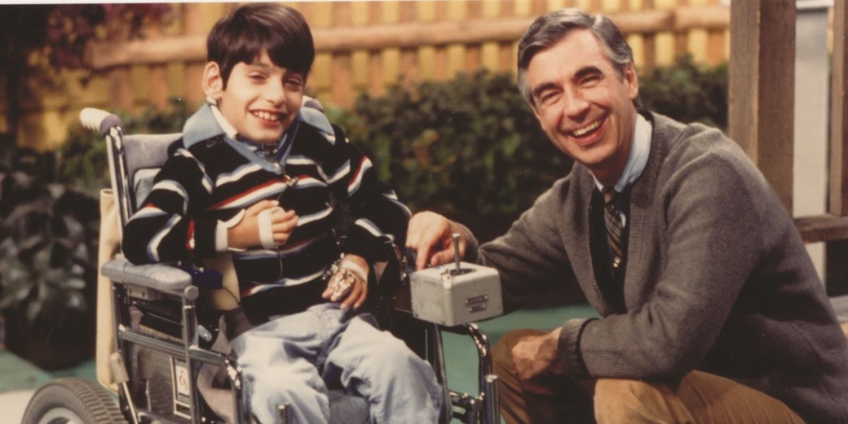 Fred Rogers and Jeff Erlanger in Mister Rogers Neighborhood