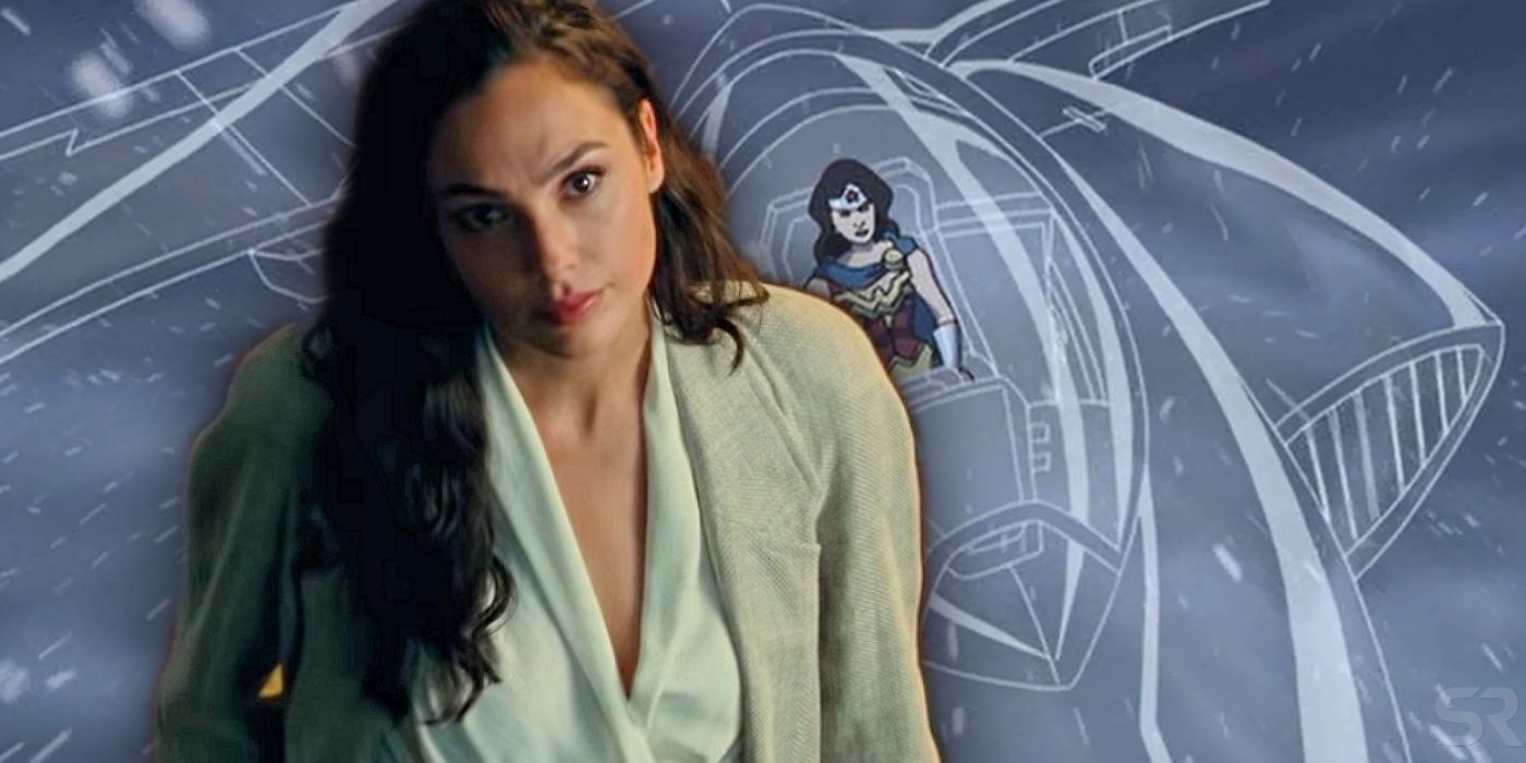Gal Gadot as Diana Prince and Wonder Woman Invisible Jet