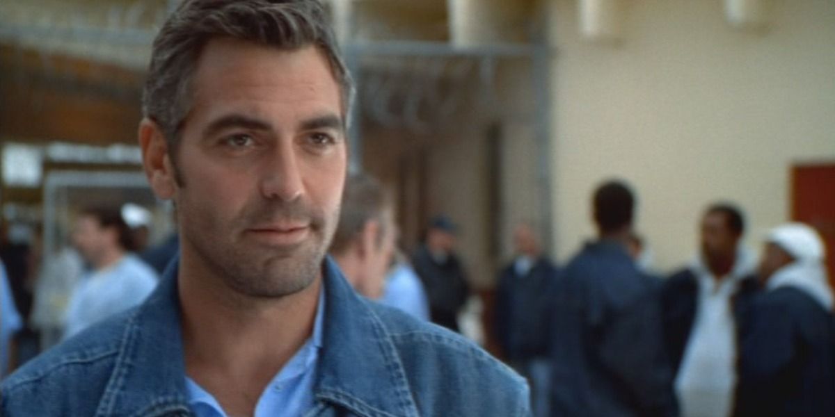 George Clooney as Jack Foley in prison in Out of Sight