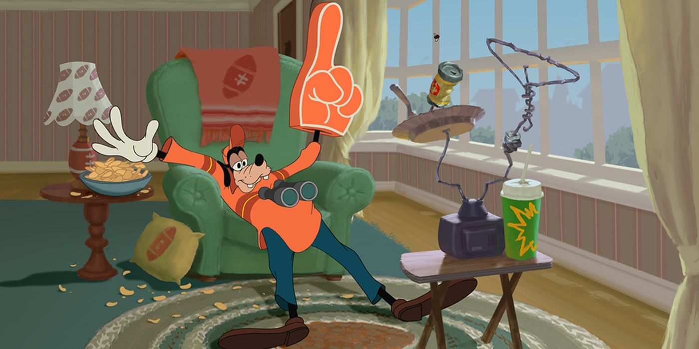 Goofy in his house 