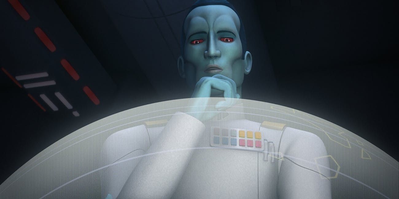 Thrawn introduces himself to Kallus and Pryce, and lays out his plan to destroy the rebels in Star Wars Rebels