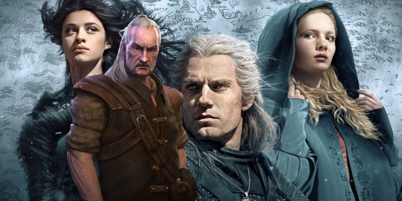 Henry Cavill as Geralt of Rivia Anya Chalotra as Yennefer of Vengerberg Freya Allan as Ciri Netflix The Witcher Vesemir