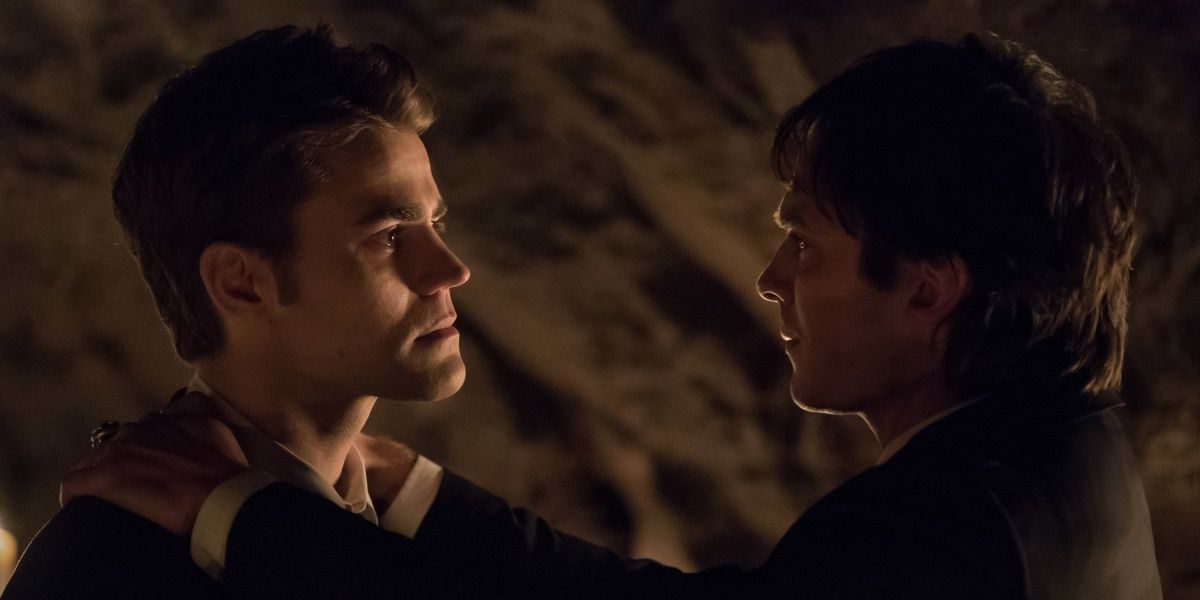 Ian Somerhalder and Paul Wesley in The Vampire Diaries For entry Elena brought the brothers back together