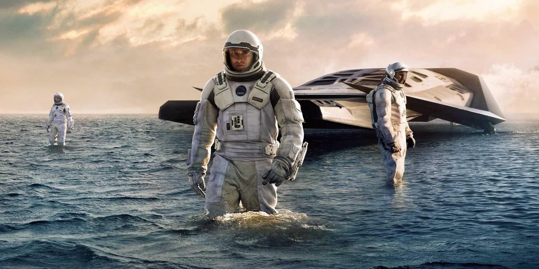 Matthew McConaughey wading through water in Interstellar