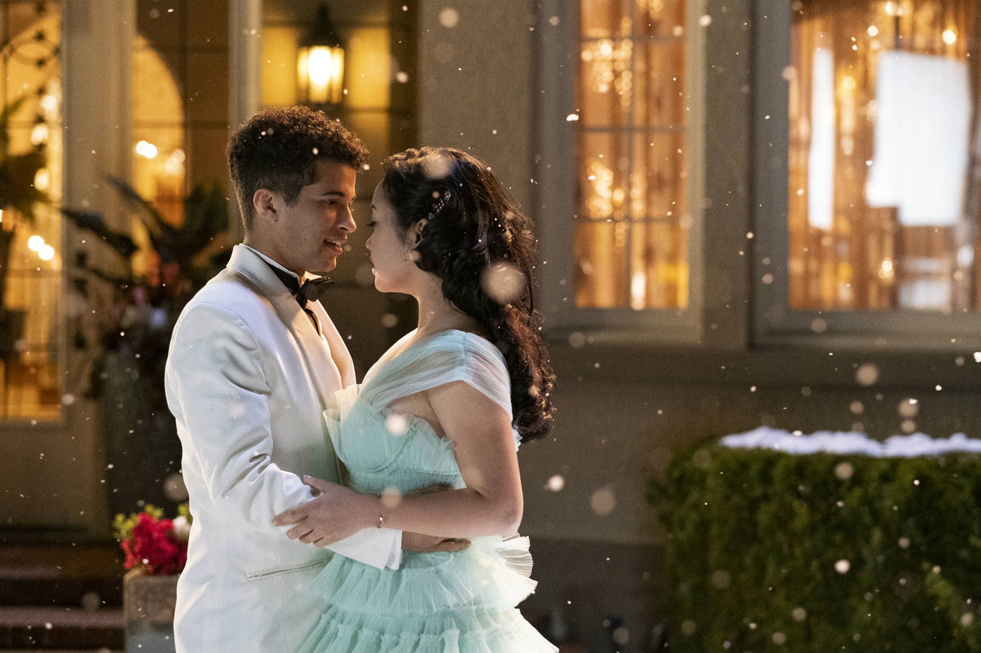 Jordan Fisher as John Ambrose McClaren and Lana Condor as Lara Jean Covey in To All the Boys PS I Still Love You