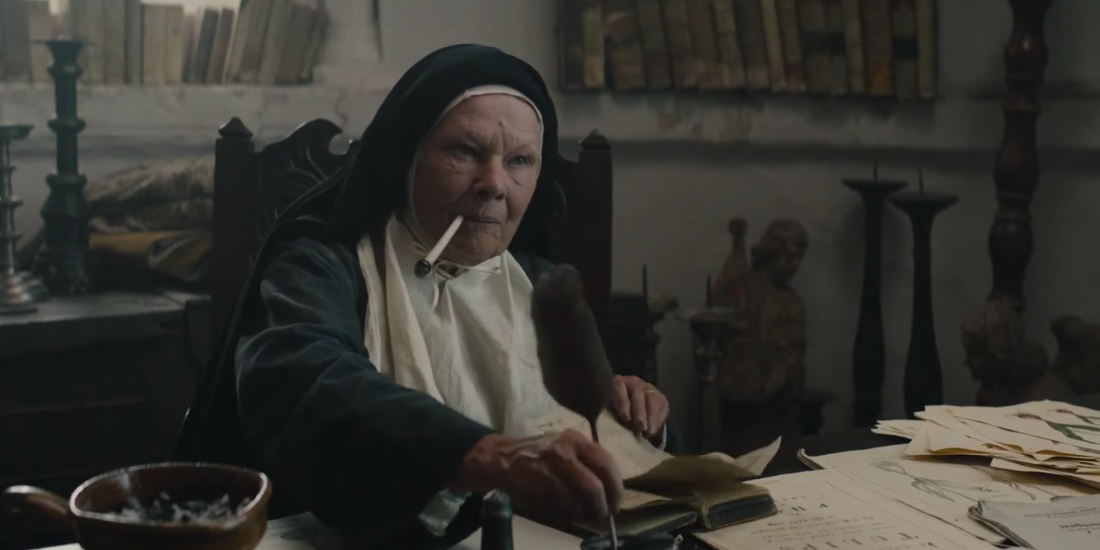 Judi Dench as an abbess in Tulip Fever