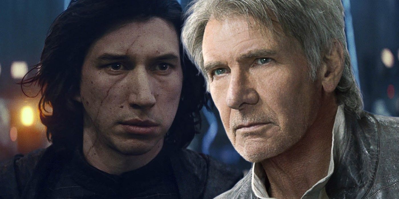 Kylo Ren and Han Solo The Rise of Skywalker