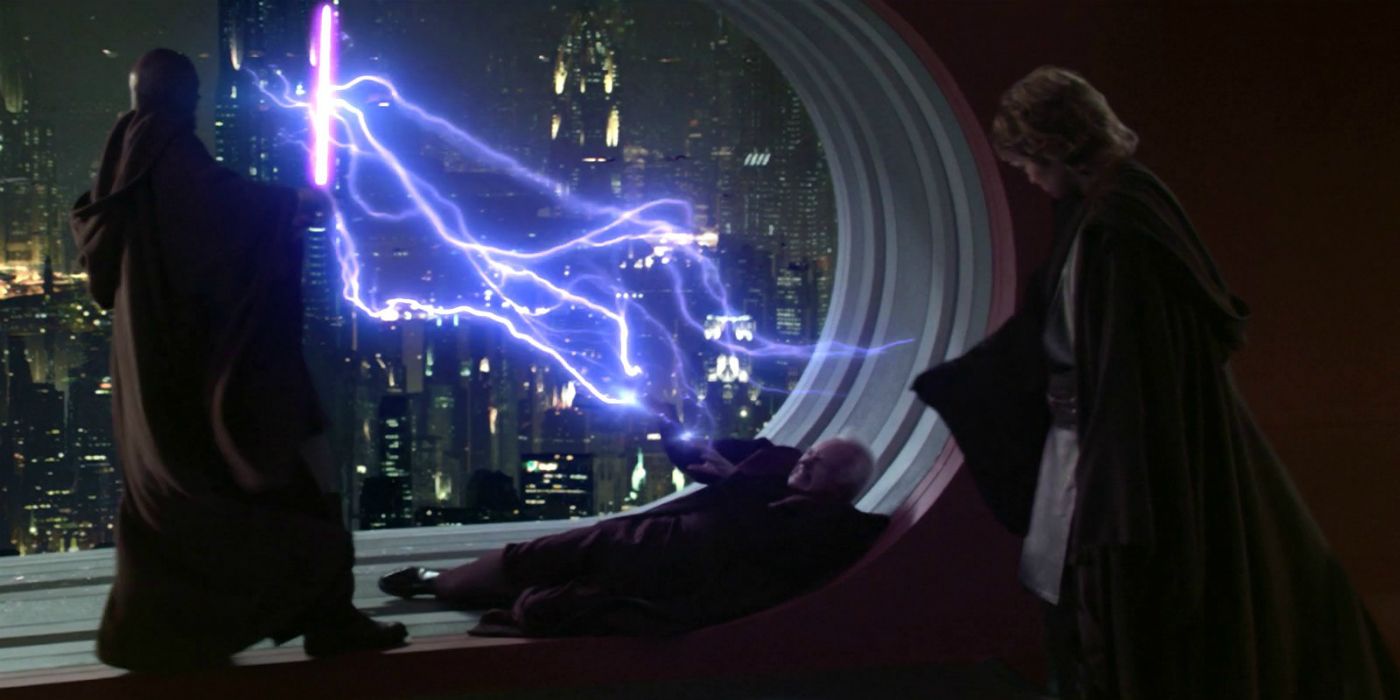 Mace Windu Palpatine Force Lightning