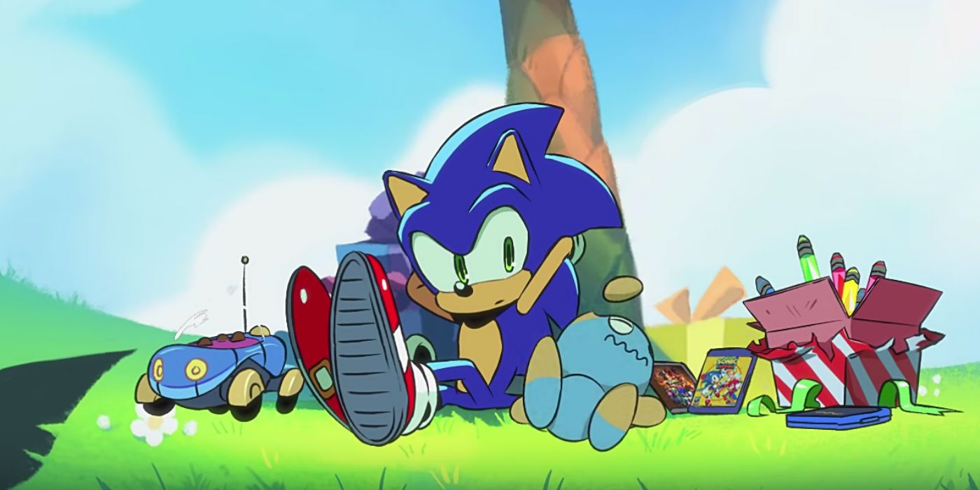 Sonic is relaxing under a tree in a new animation.