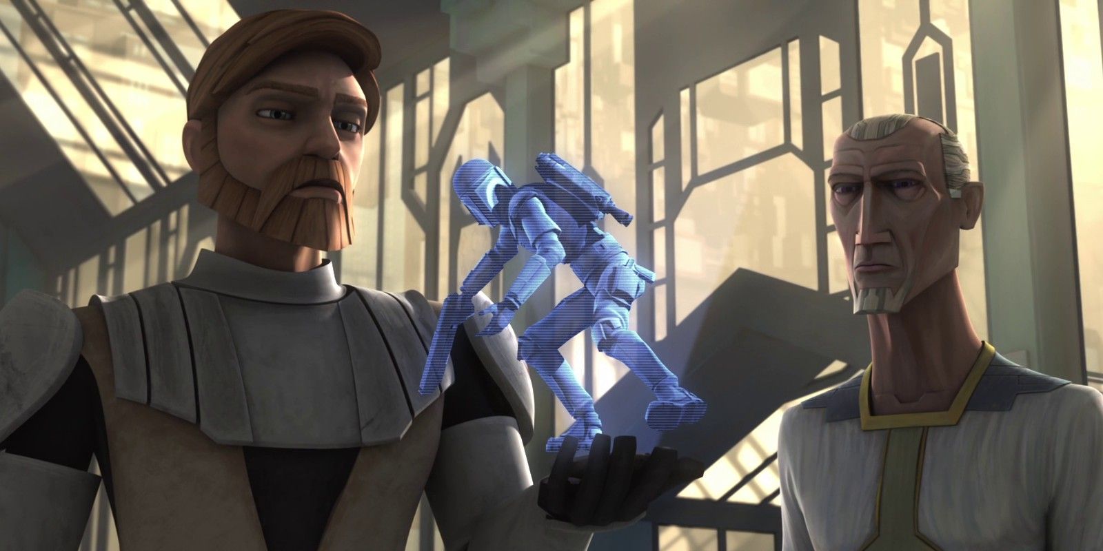 Obi-Wan Kenobi, Jango Fett and Almec in Star Wars The Clone Wars