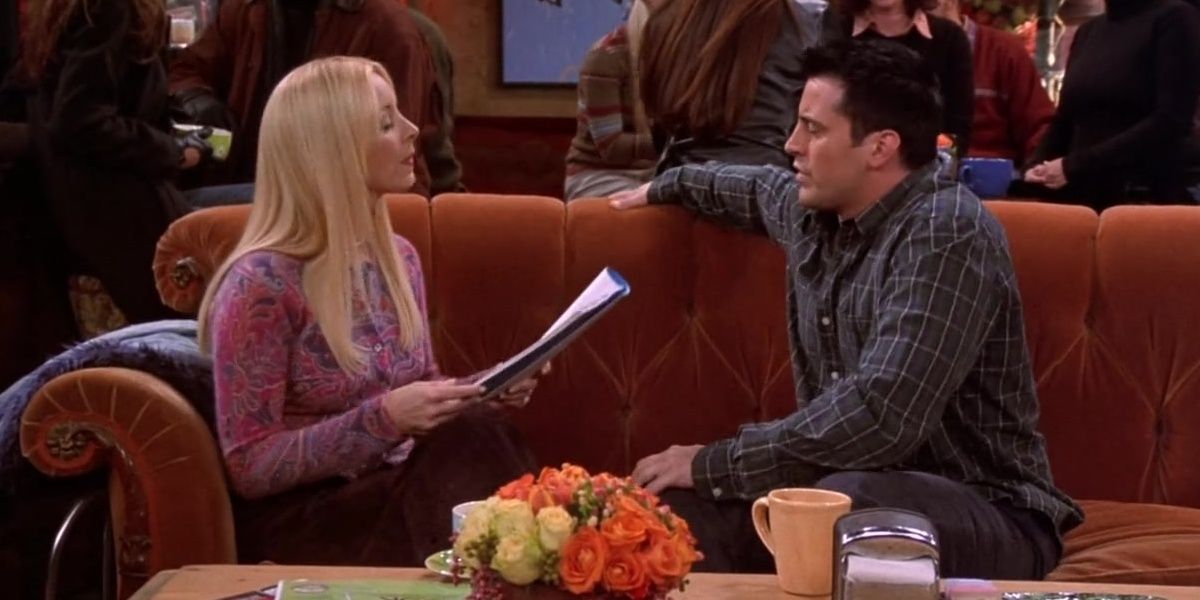 Phoebe tries to teach Joey French in Friends