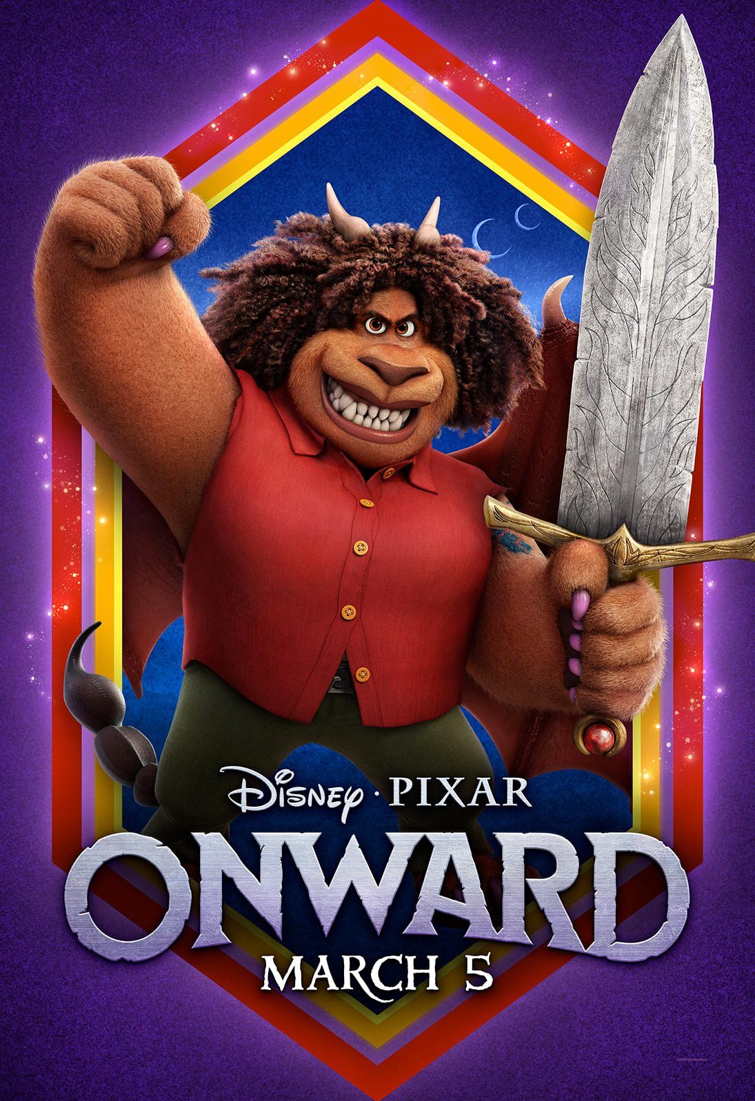 Pixar Onward Manticore character poster