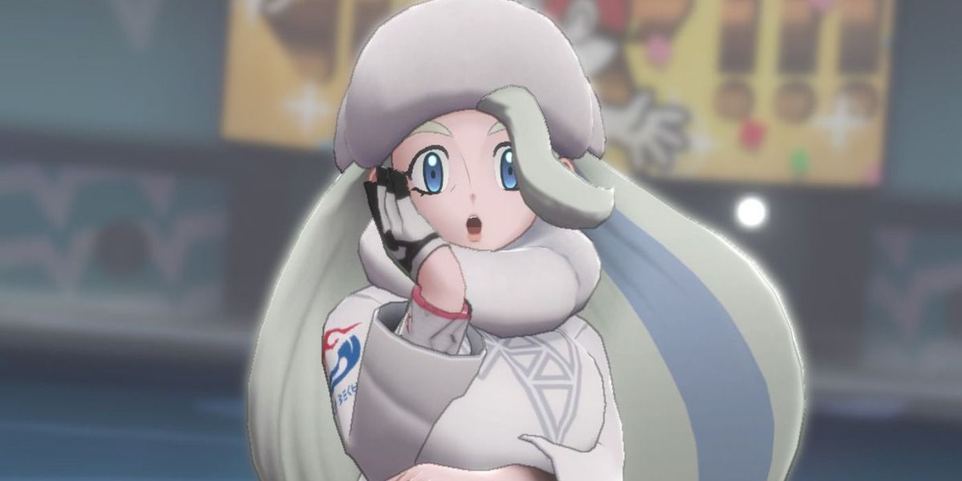 Melony looking surprised in Pokémon Sword Shield
