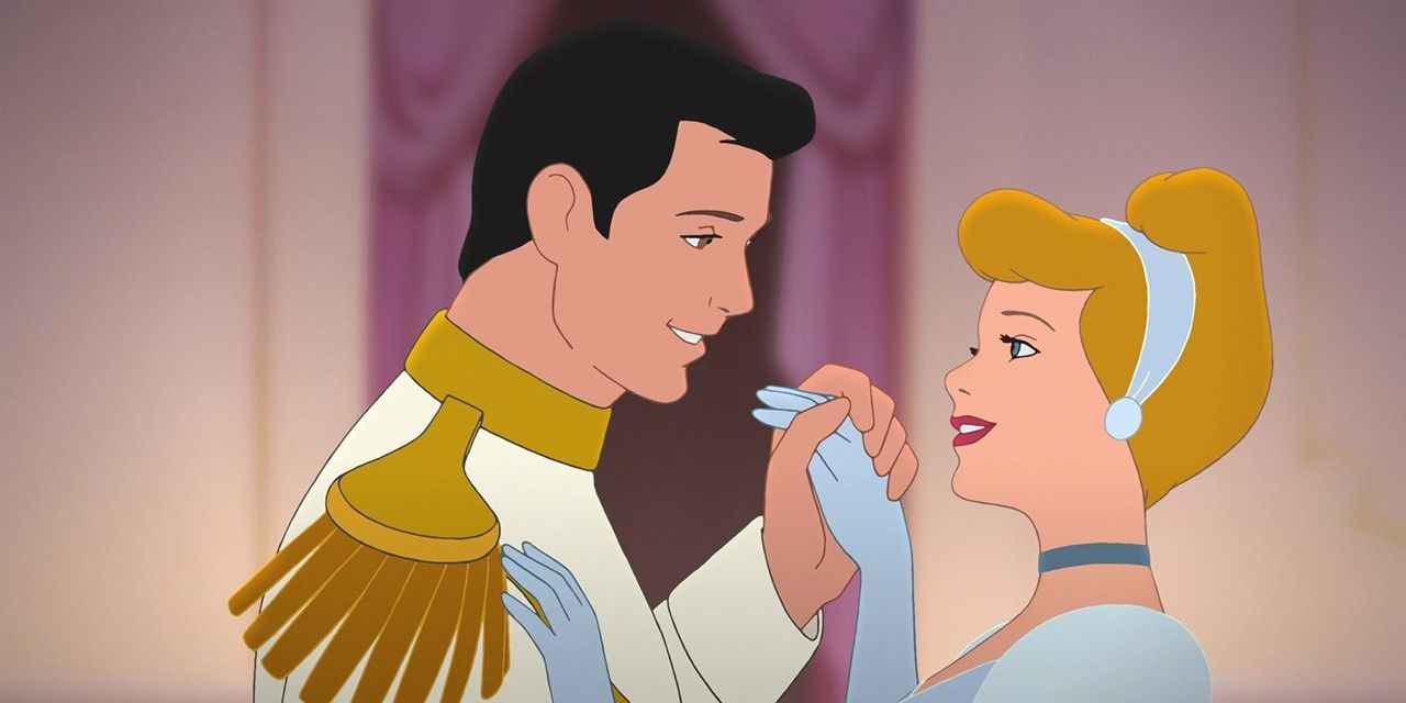 Prince Charming and Cinderella in the 1950 adaptation Cropped