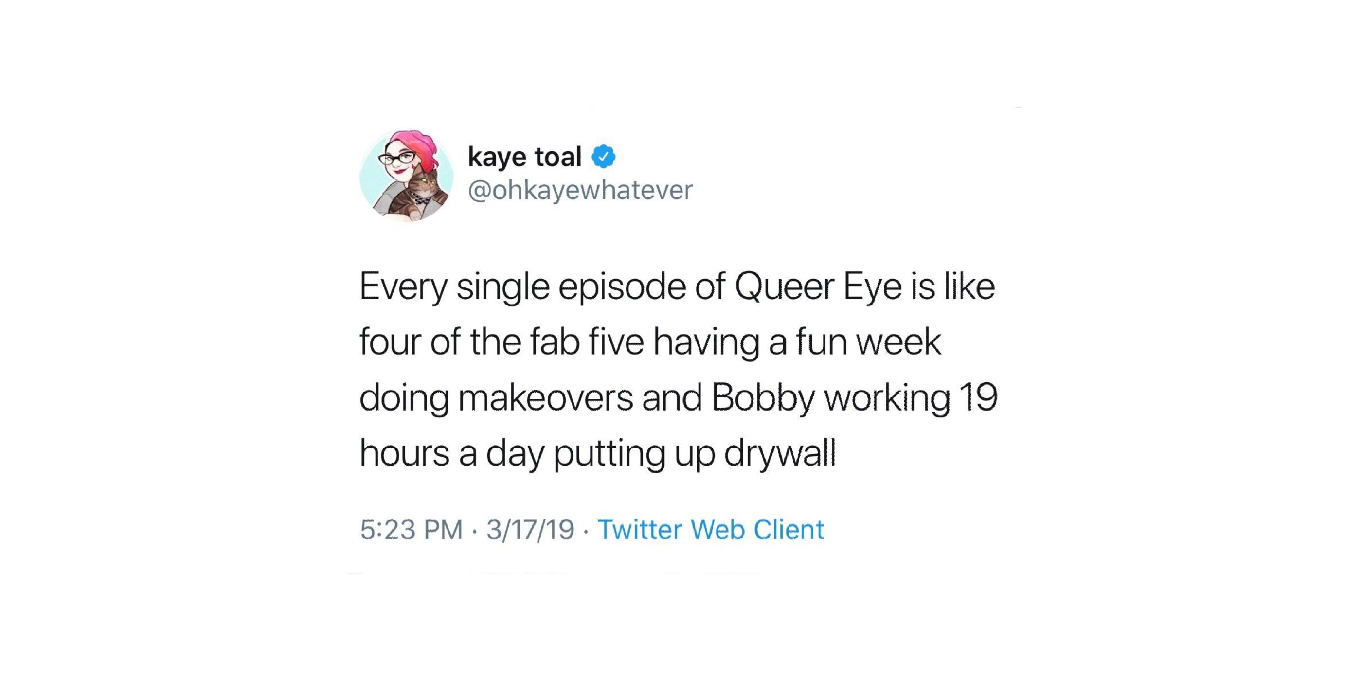 Bobby Berk on “Queer Eye” Season 1, Episode 7 on Netflix