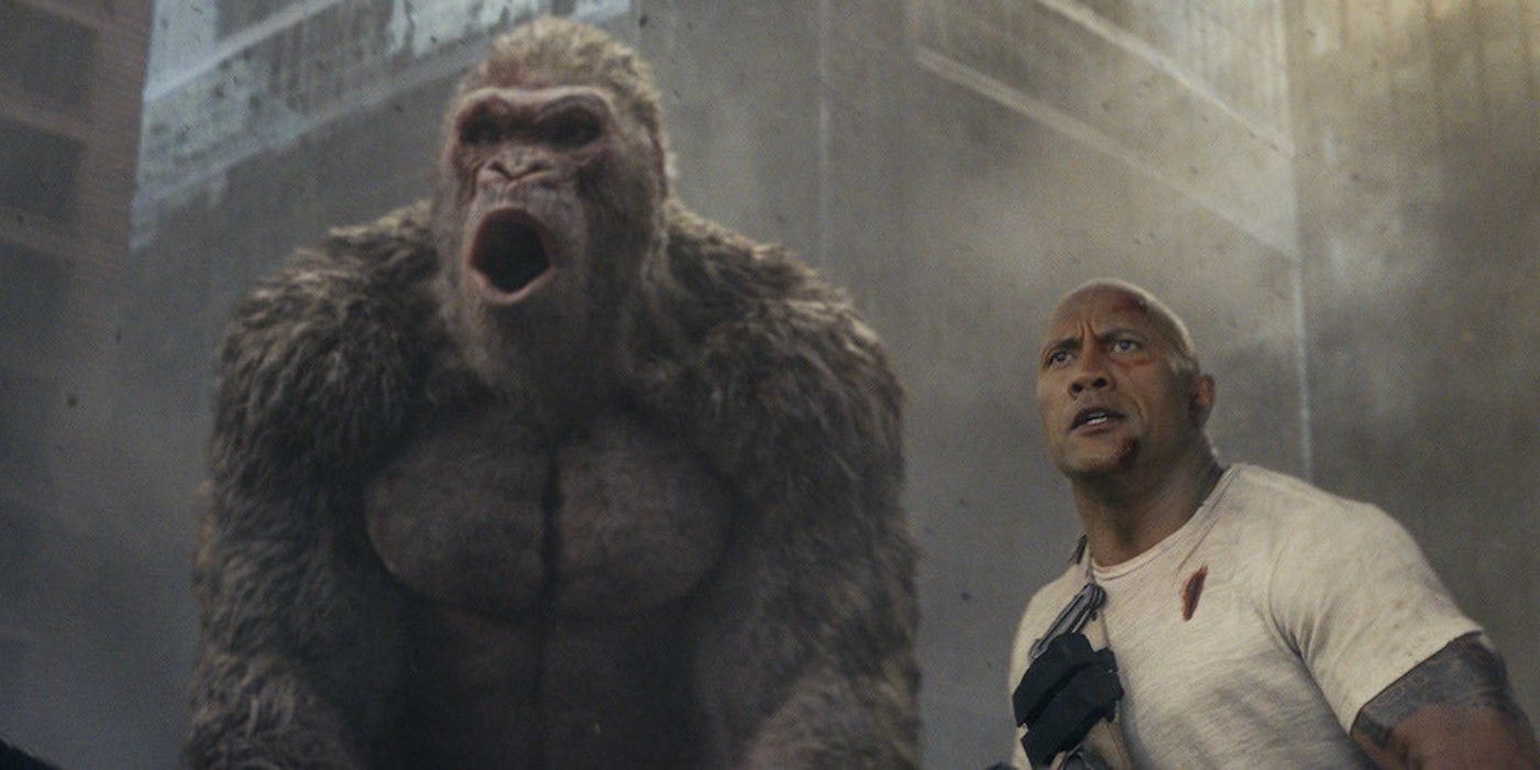 Okoye matches with George in the streets in Rampage