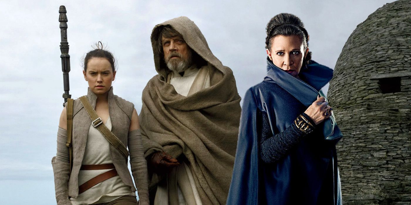 Rey, Luke and Leia in Star Wars The Last Jedi