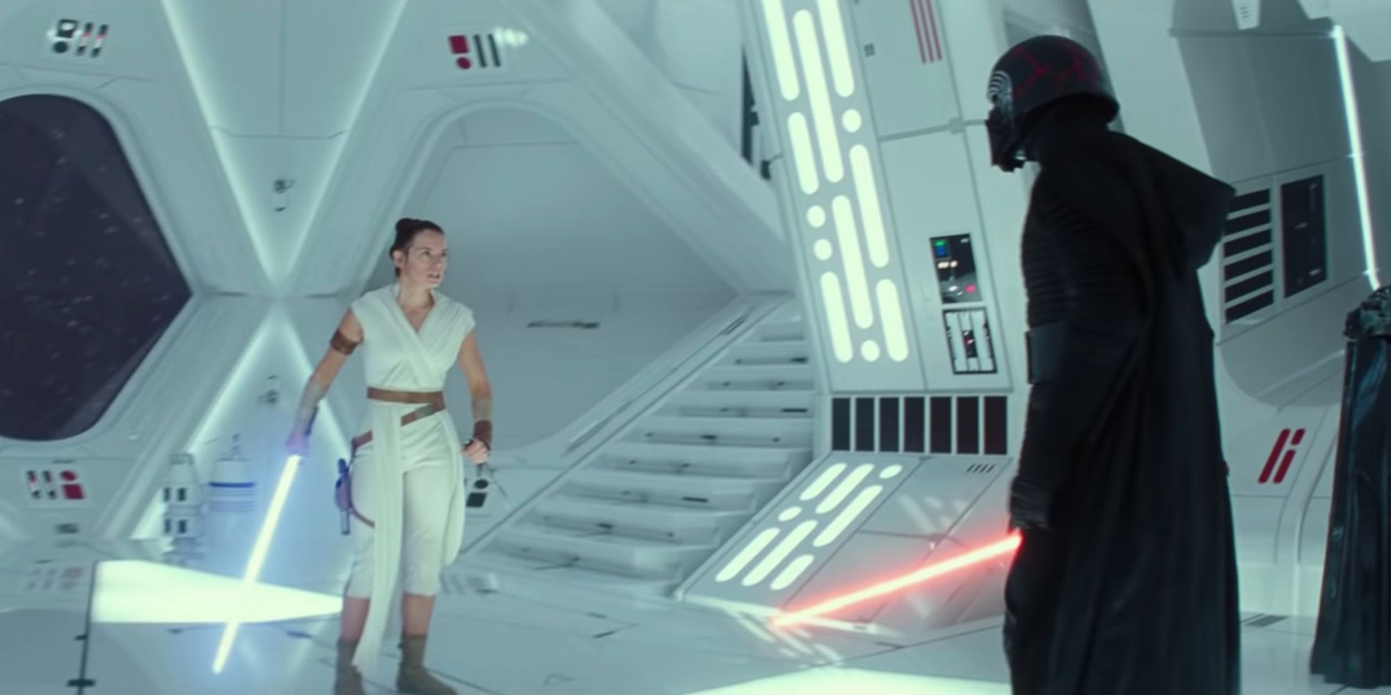 Rey vs. Kylo Ren in Star Wars The Rise of Skywalker