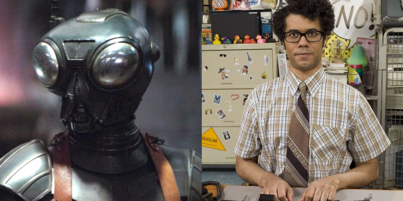 Richard Ayoade as the voice of Q9-0 on The Mandalorian and IT Crowd
