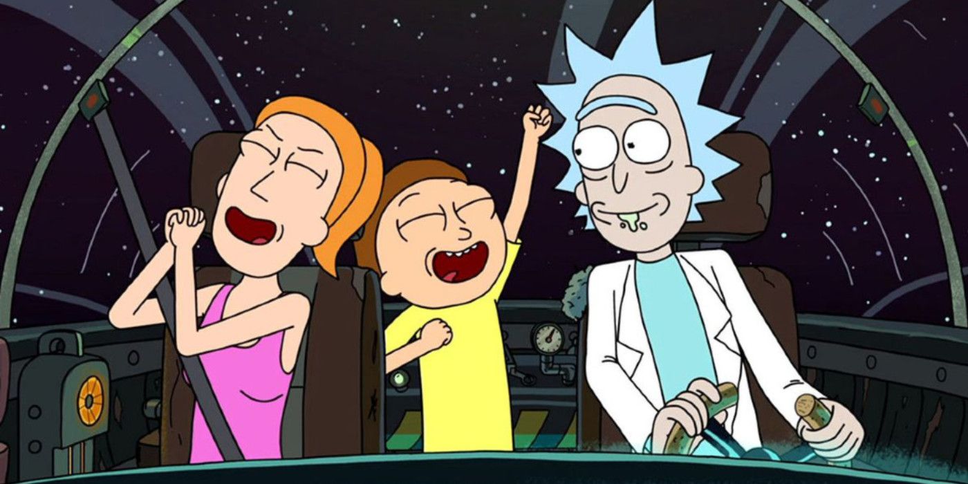 Rick, Summer, and Morty on Rick and Morty