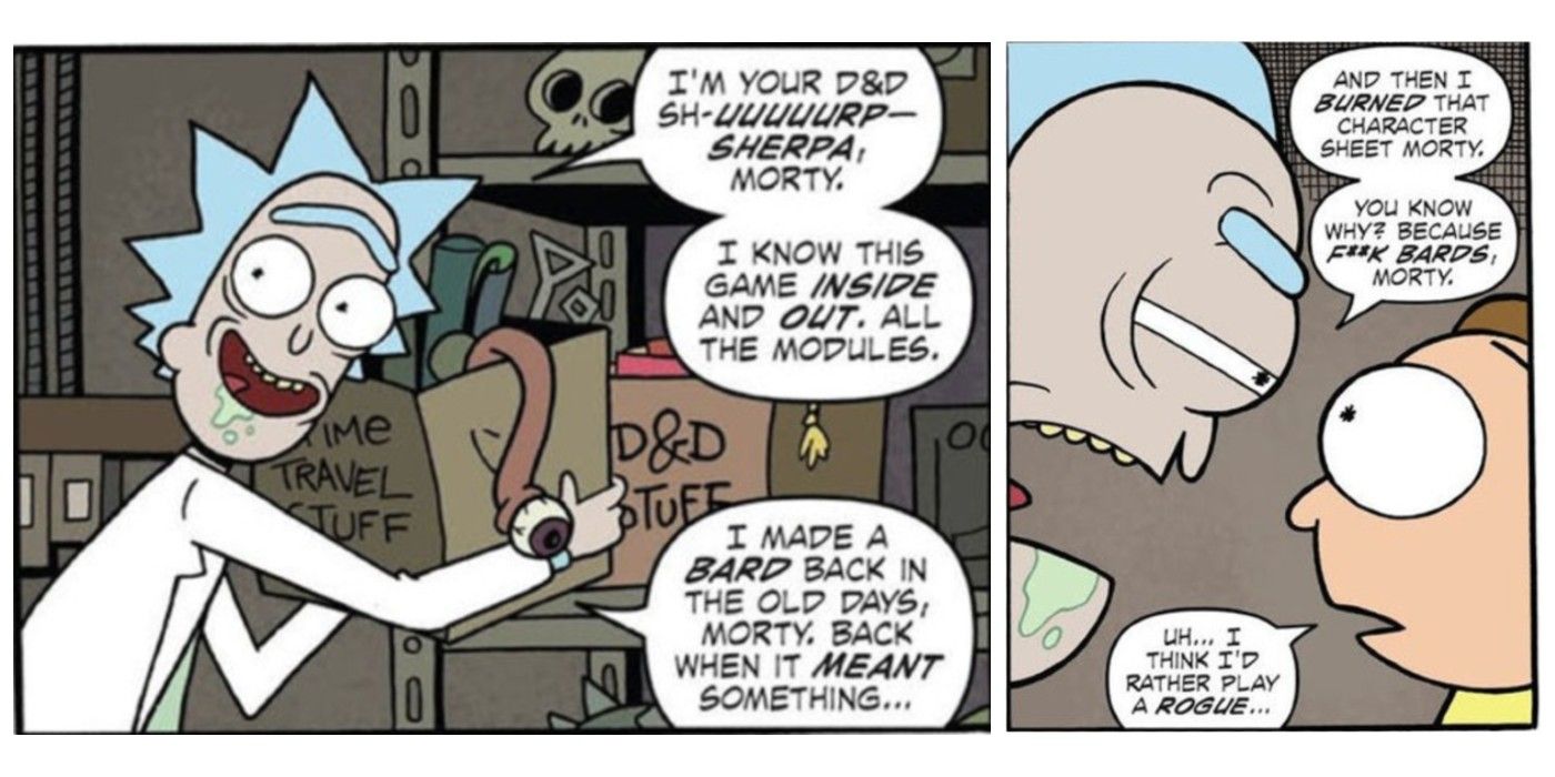 Rick and Morty Rick Teaches Morty About Dungeons and Dragons Comic