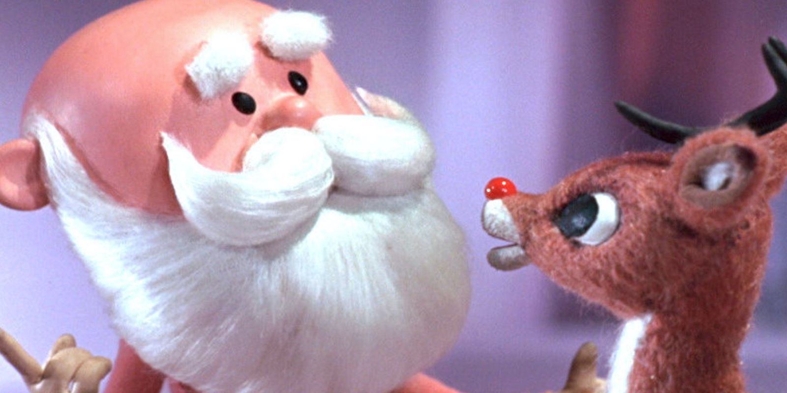 Santa and Rudolph from the 1964 Christmas classic film Rudolph the Red Nosed Reindeer.