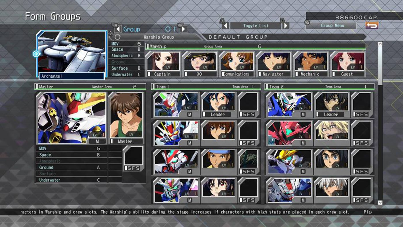 SD Gundam Menu