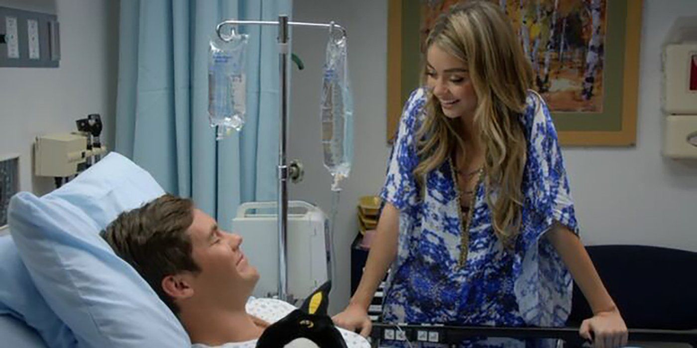 Sarah Hyland and Adam Devine in Modern Family - For entry Haley witnesses Alex's proposal