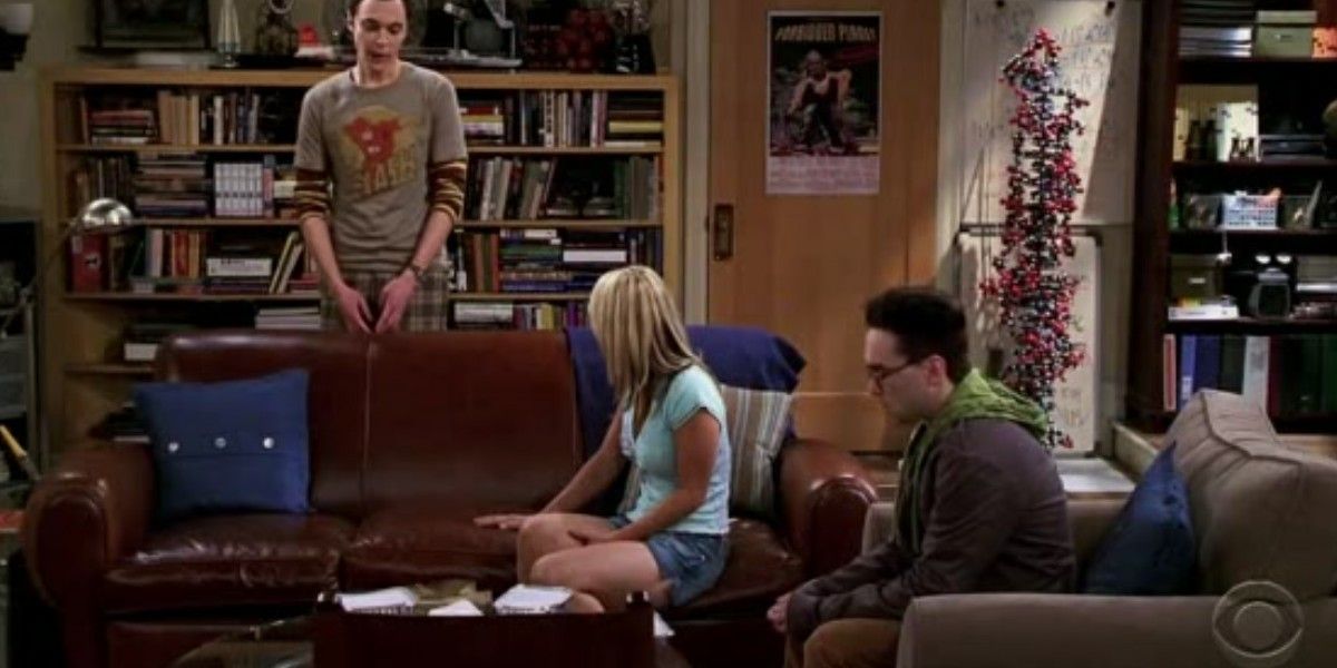 Penny sitting in Sheldon's spot on TBBT
