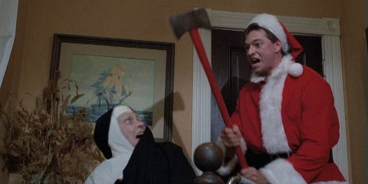 Ricky wielding an ax in Silent Night Deadly Night Part 2.