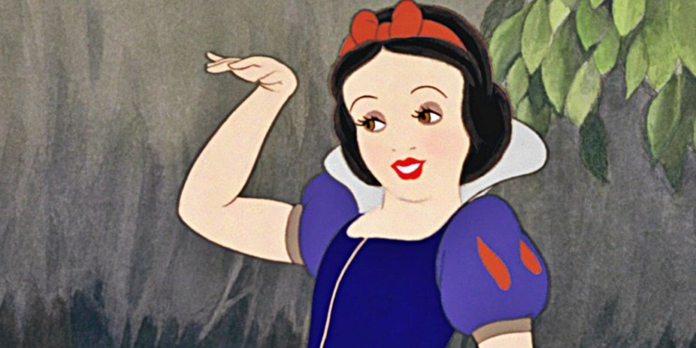 Snow White waving in Snow White and the Seven Dwarfs