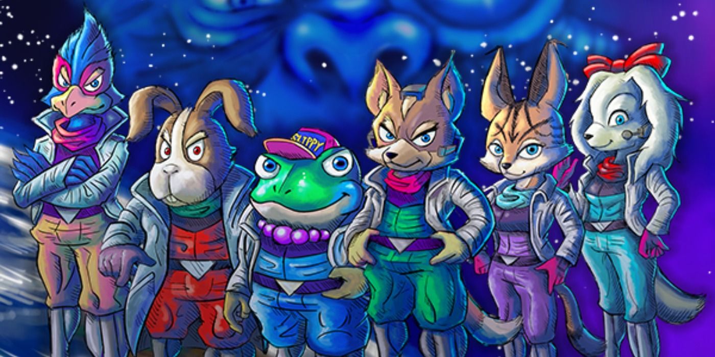 Star Fox and the rest of crew posing for Star Fox 2.