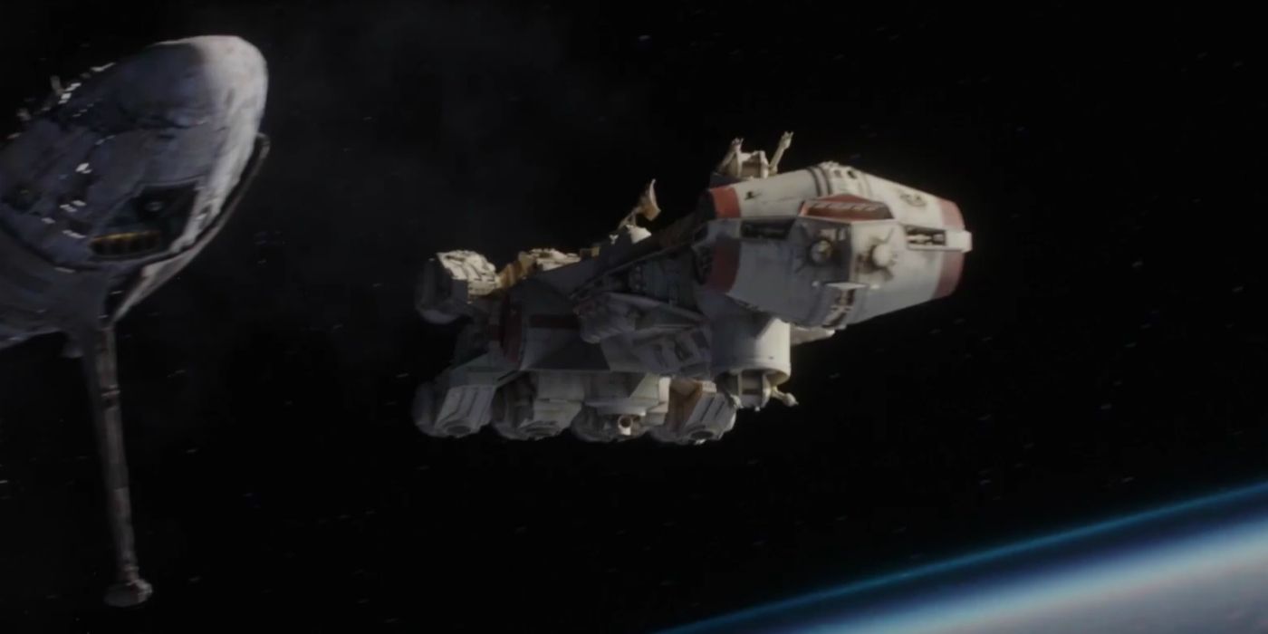 The Tantive IV launches from the Profundity in Rogue One.