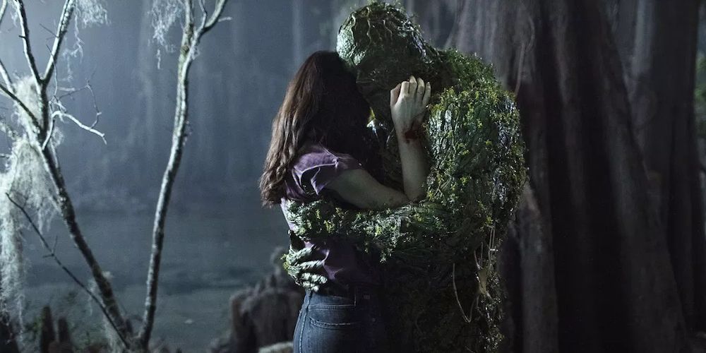 Swamp Thing hugs Alice in Swamp Thing