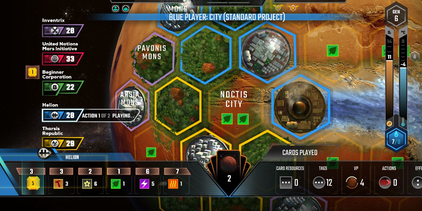 Terraforming Mars One Five Players City