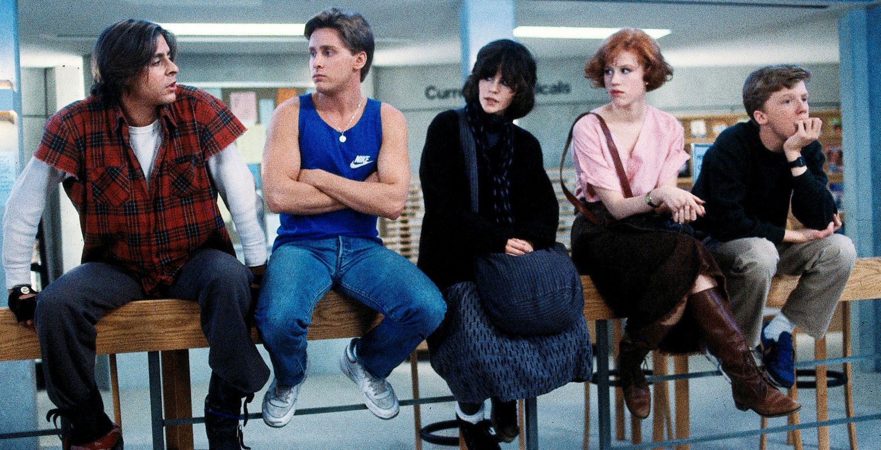 The Breakfast Club cast in detention