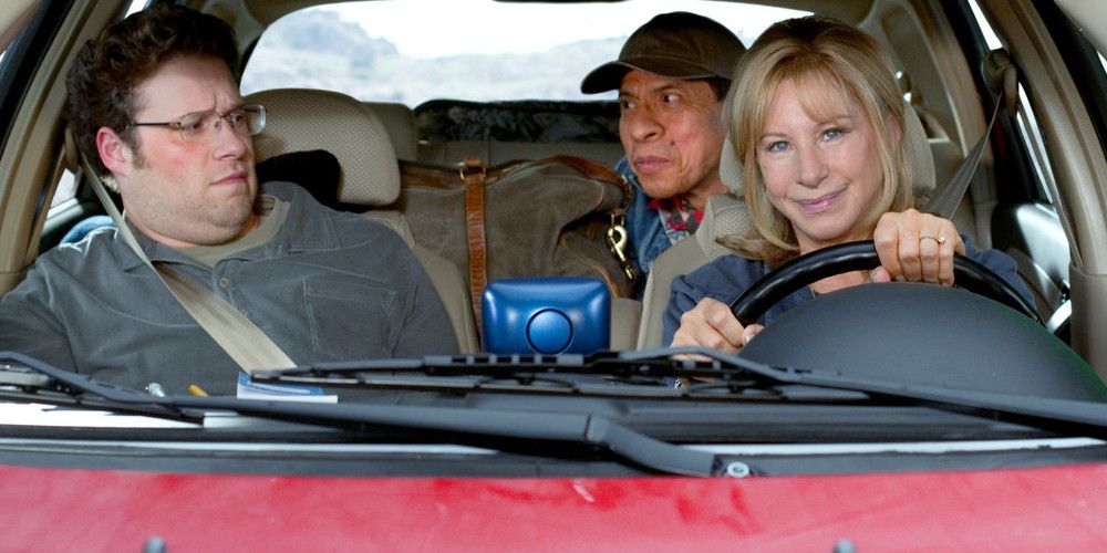 Seth Rogen and Barbara Streisand on a road trip in The Guilt Trip
