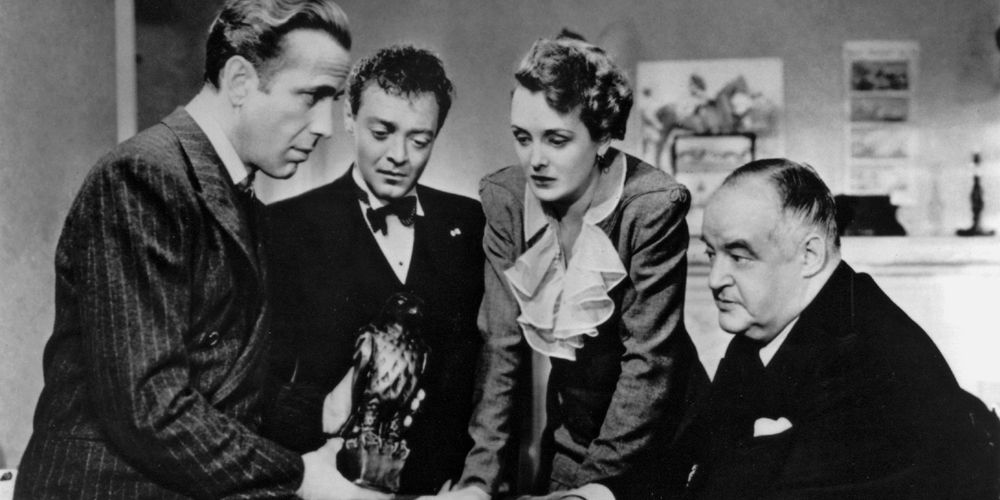 Sam Spade digs up more information about the statue in The Maltese Falcon