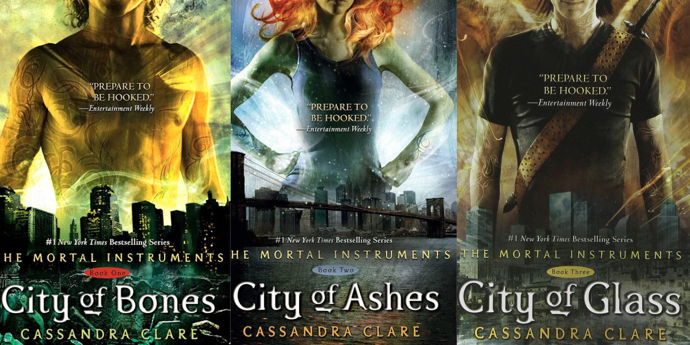 Collage of Mortal Instruments books