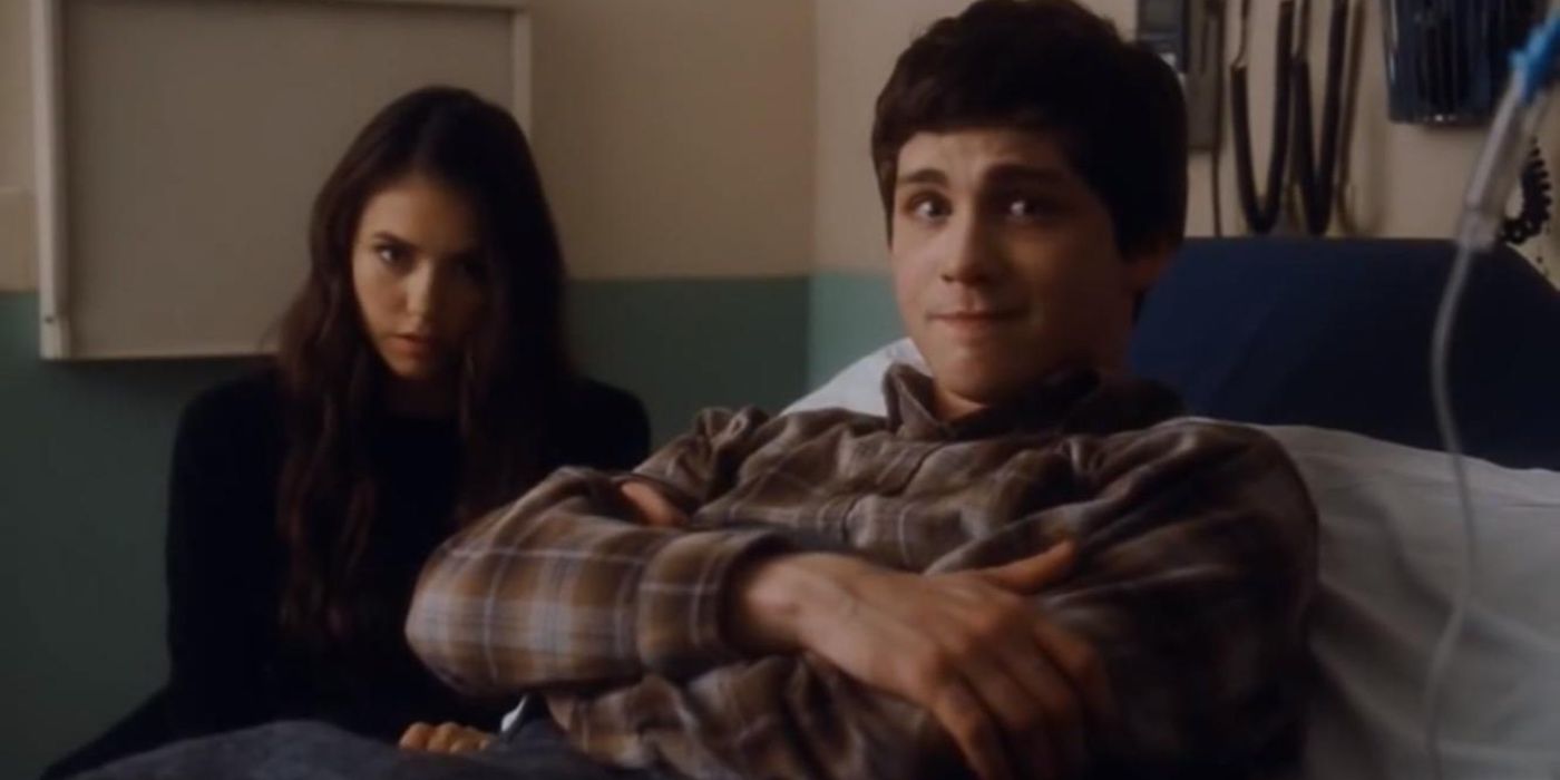 Charlie in a hospital bed in The Perks of Being a Wallflower.