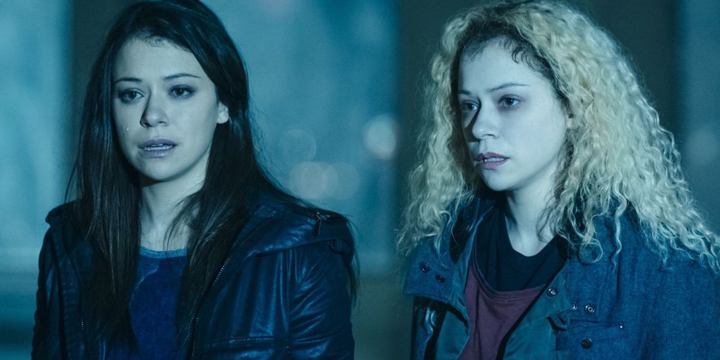 The heroes of Orphan Black outside.