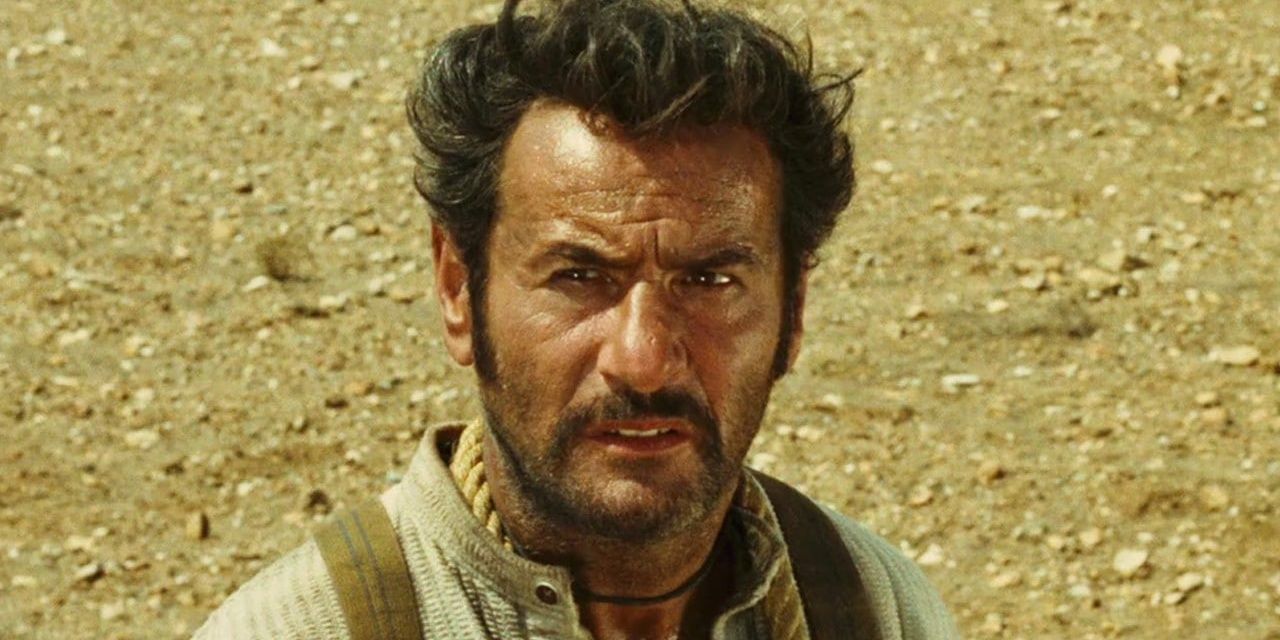 Tuco with a noose around his neck in The Good, The Bad and The Ugly