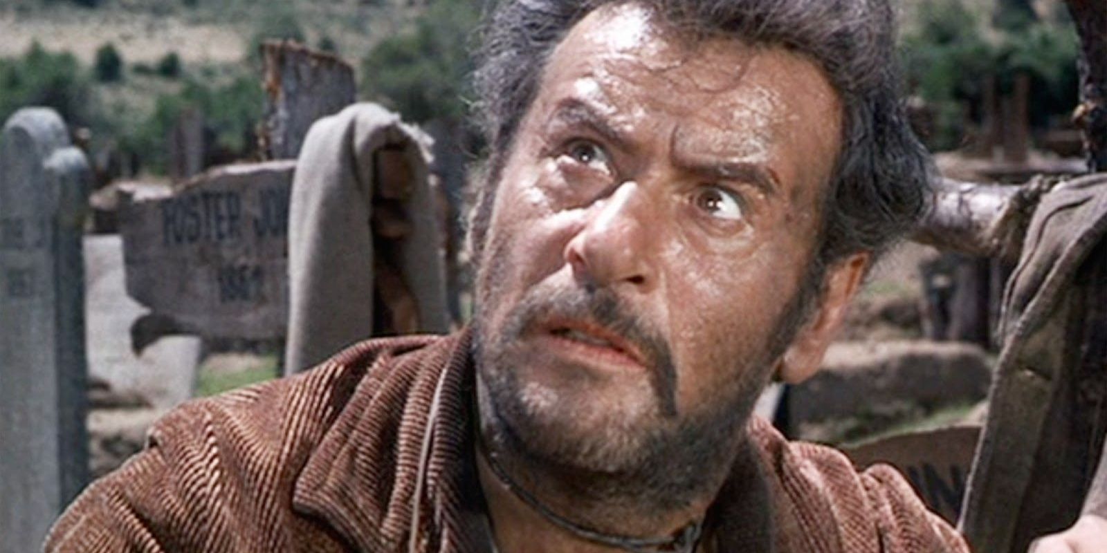 Tuco glowers up at Blondie in The Good the Bad and the Ugly