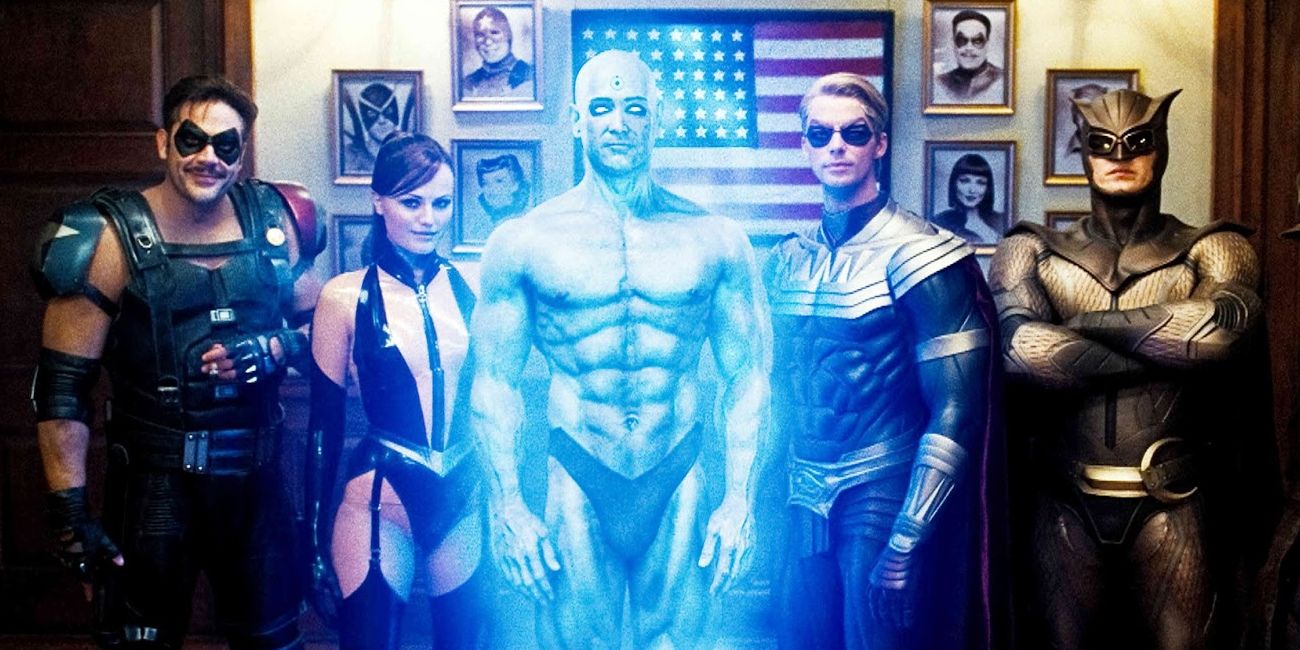 Watchmen Movie Crimebusters Photo standing side by side