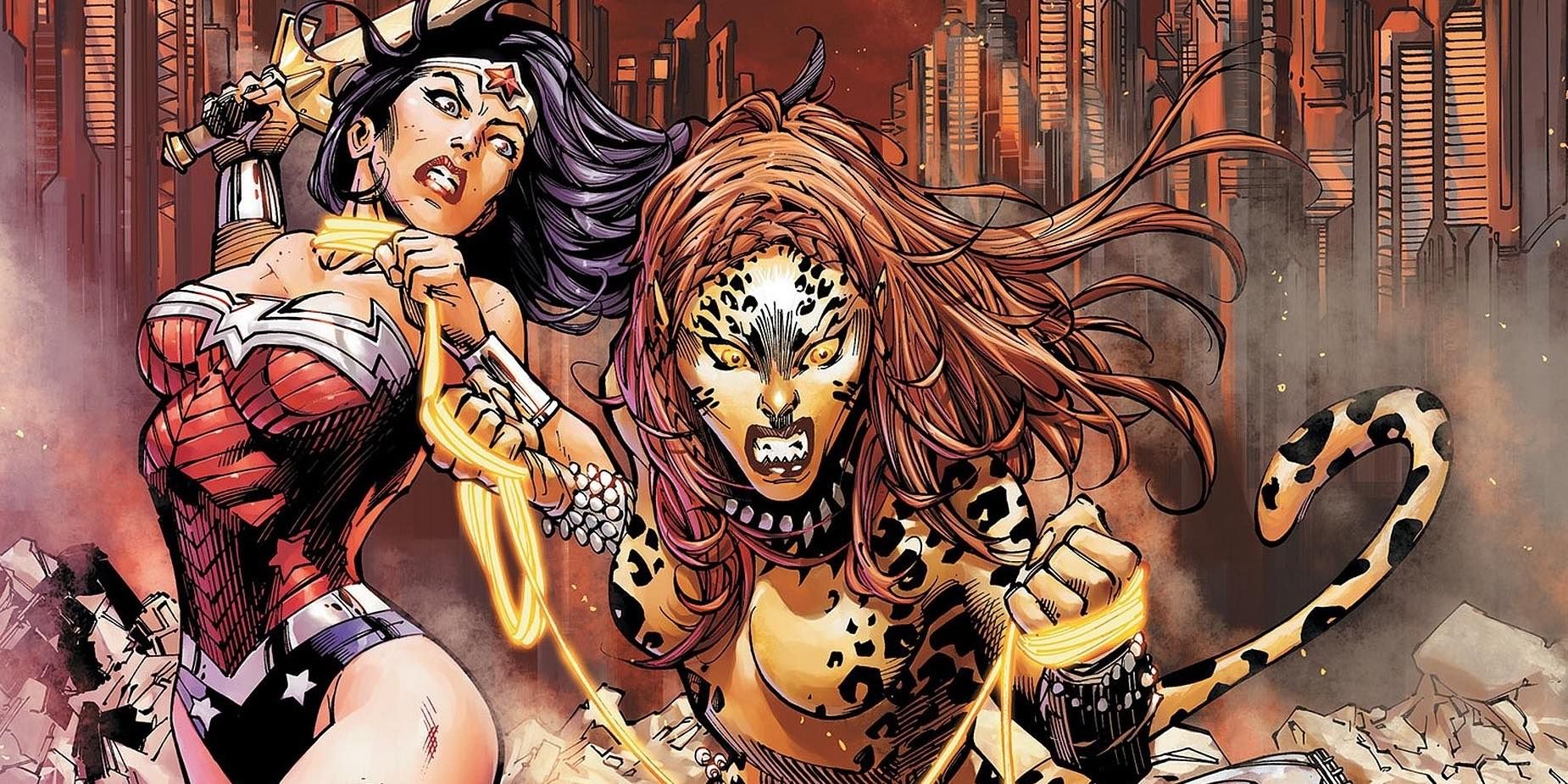 Wonder Woman battles Cheetah in DC Comics