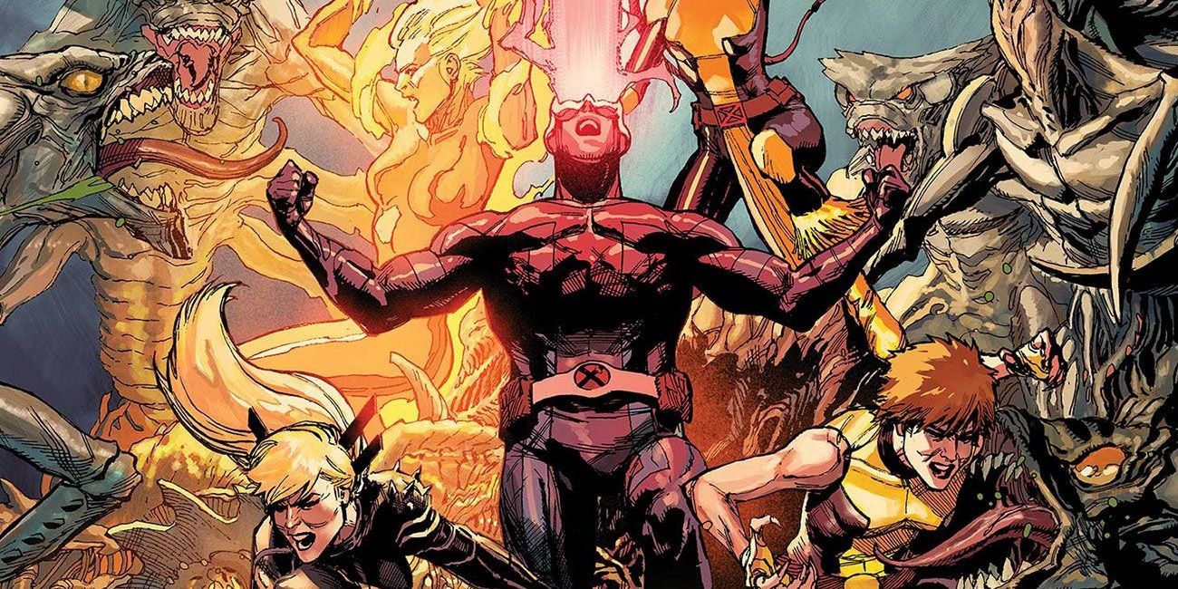 X-Men Comic Cyclops vs Brood