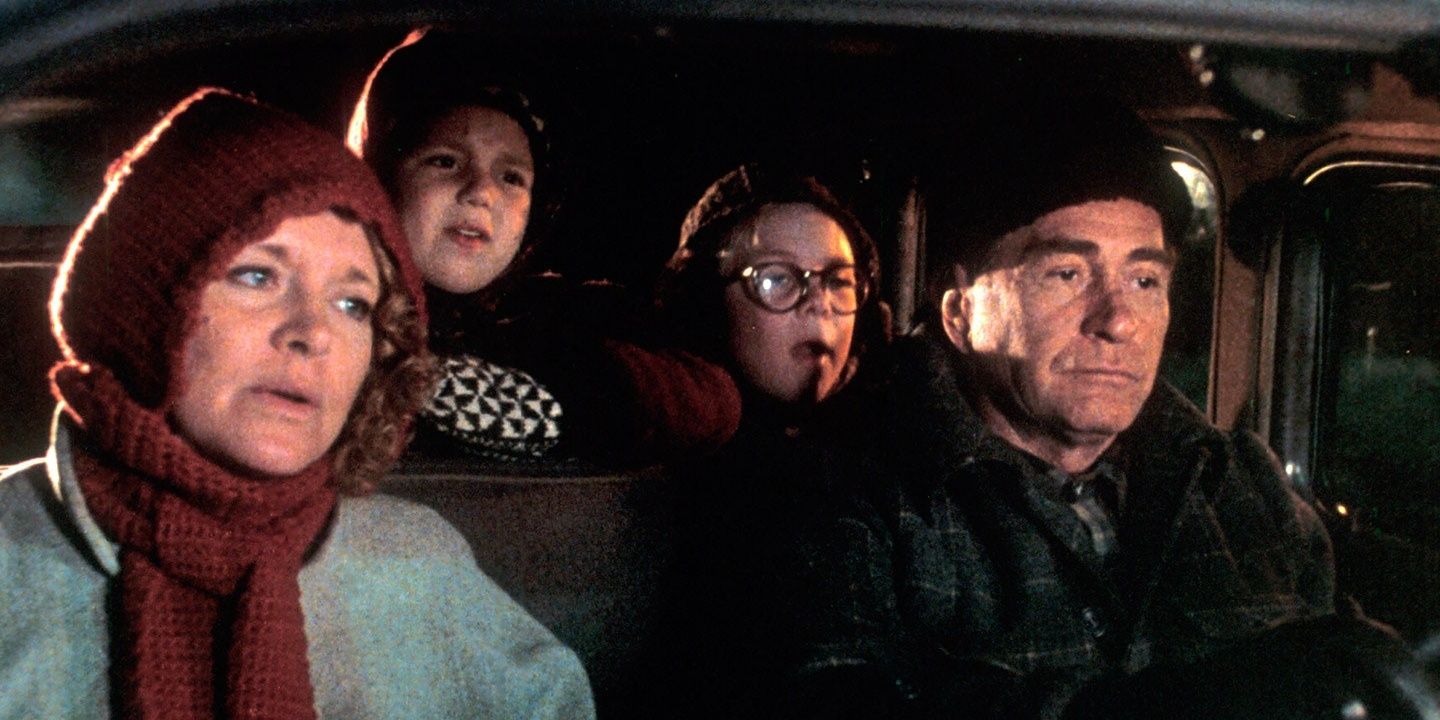 The family in the car in A Christmas Story