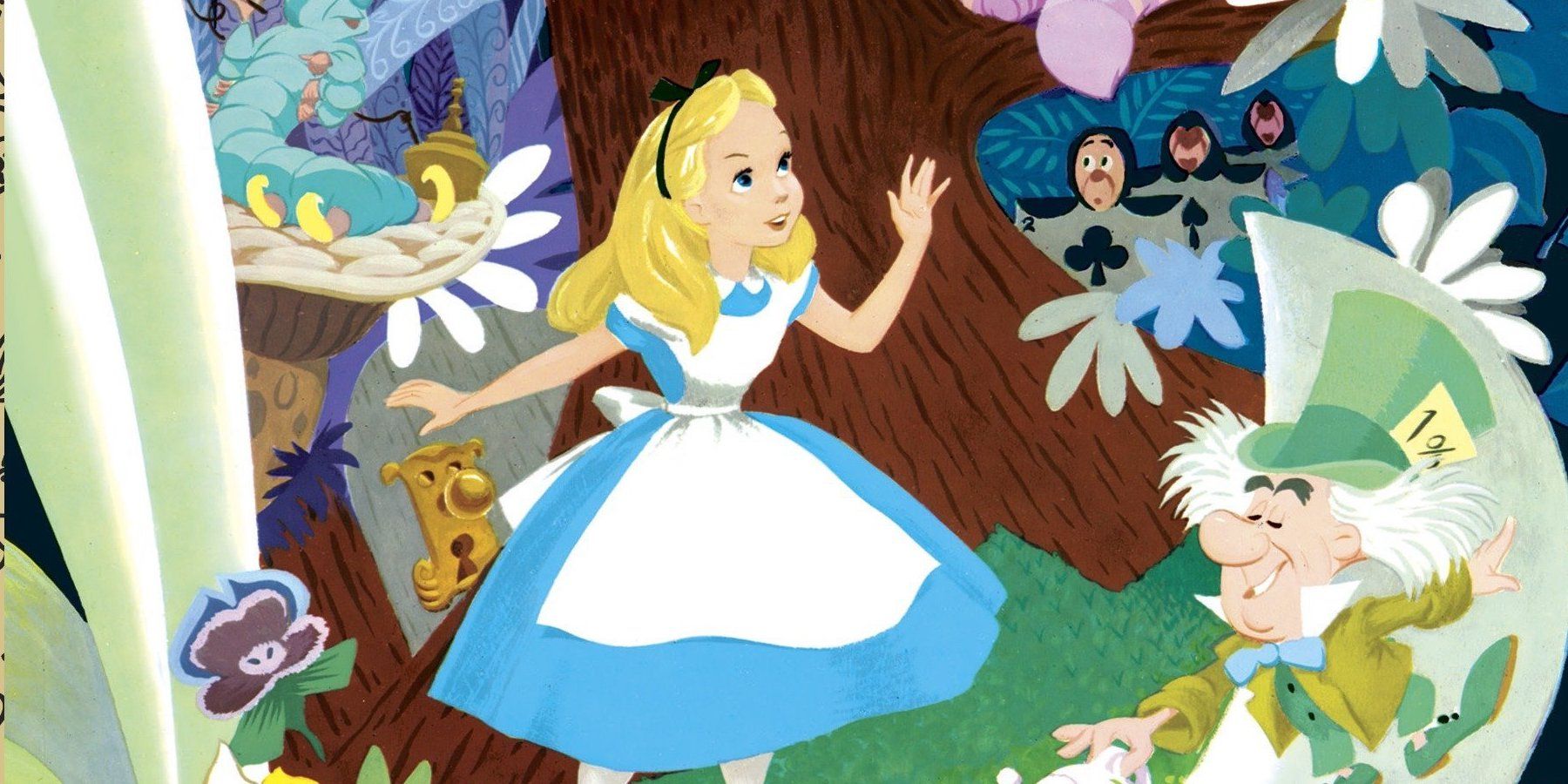Alice Meeting The Characters In Wonderland In Alice in Wonderland