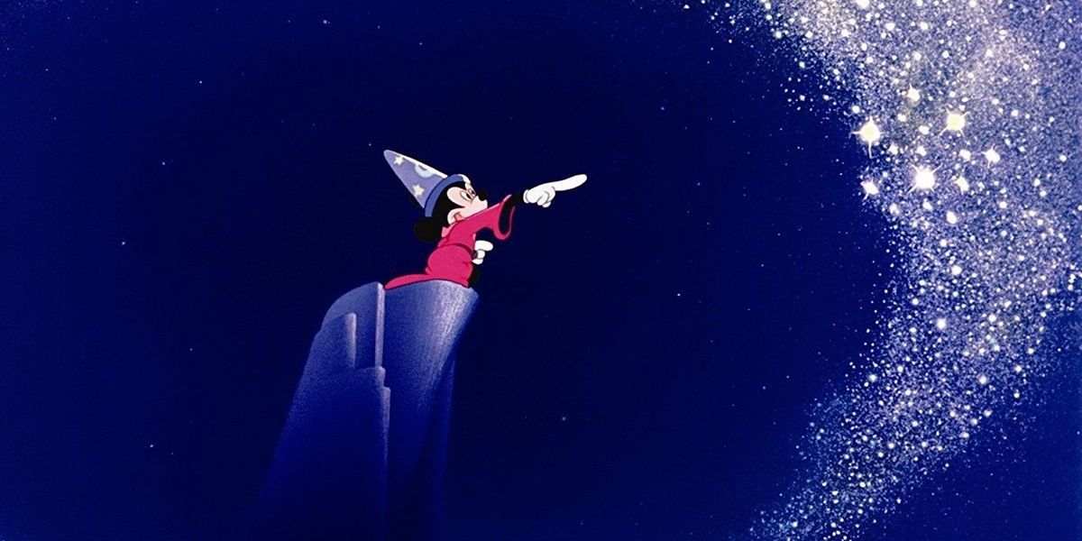 Mickey Mouse weaves a spell in Fantasia