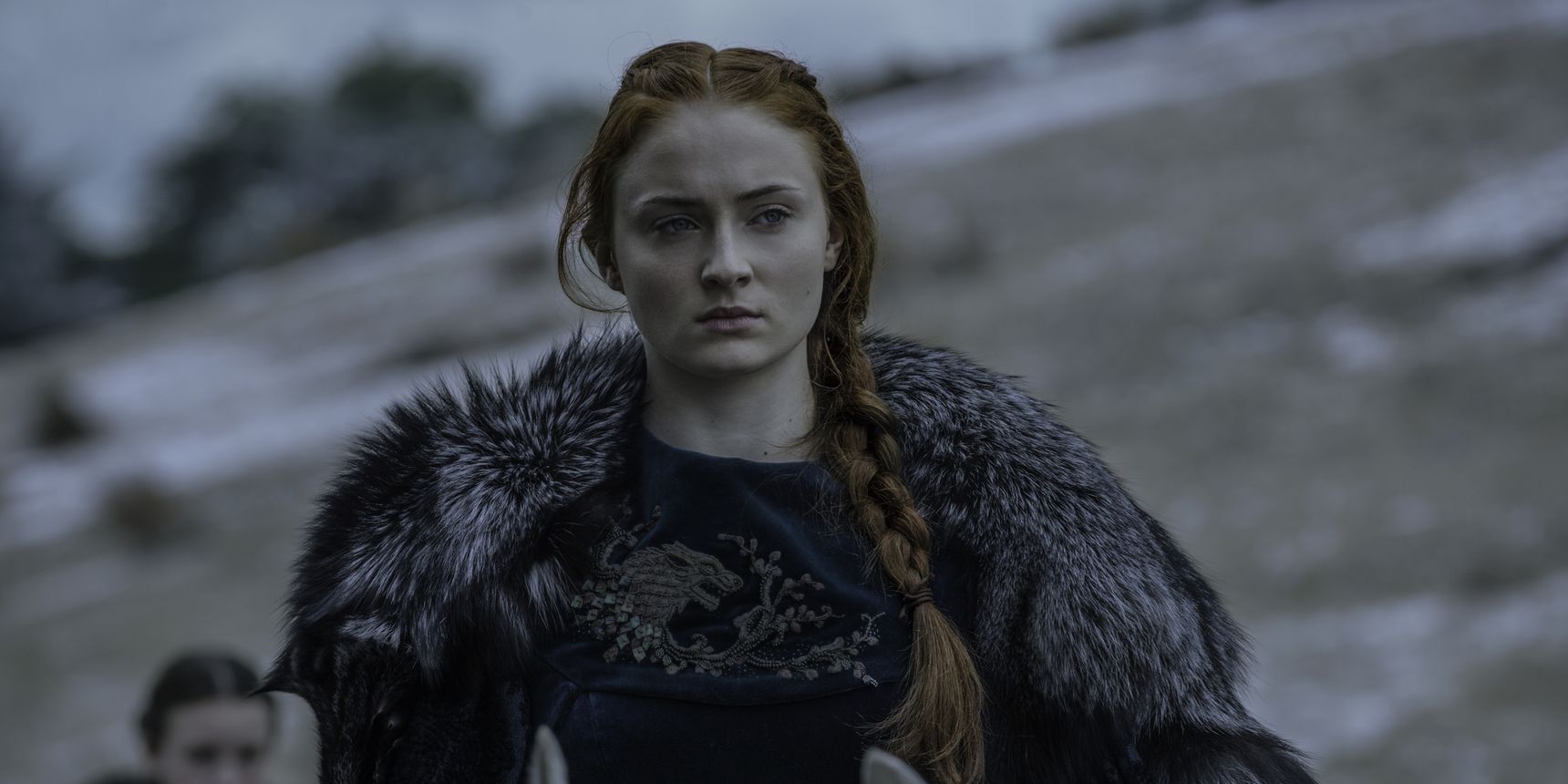 Sansa on a horse in the Battle of the Bastards in Game of Thrones